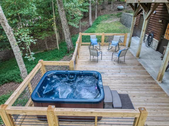 Rustic Retreat - view-pets-games-hot tub-fire pit